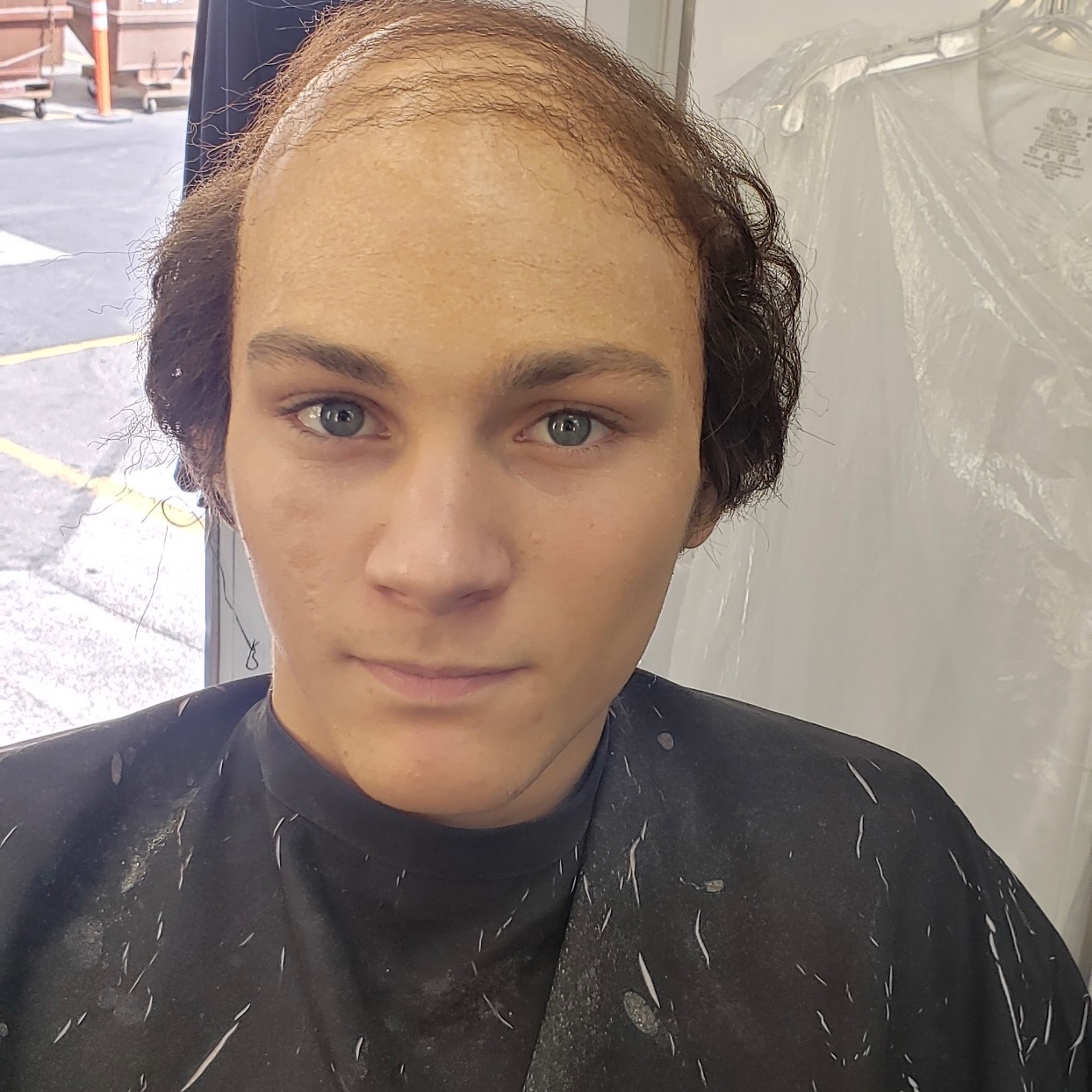 Young Sheldon aging hair transformation of Georgie as an old man by Laura LaRocca