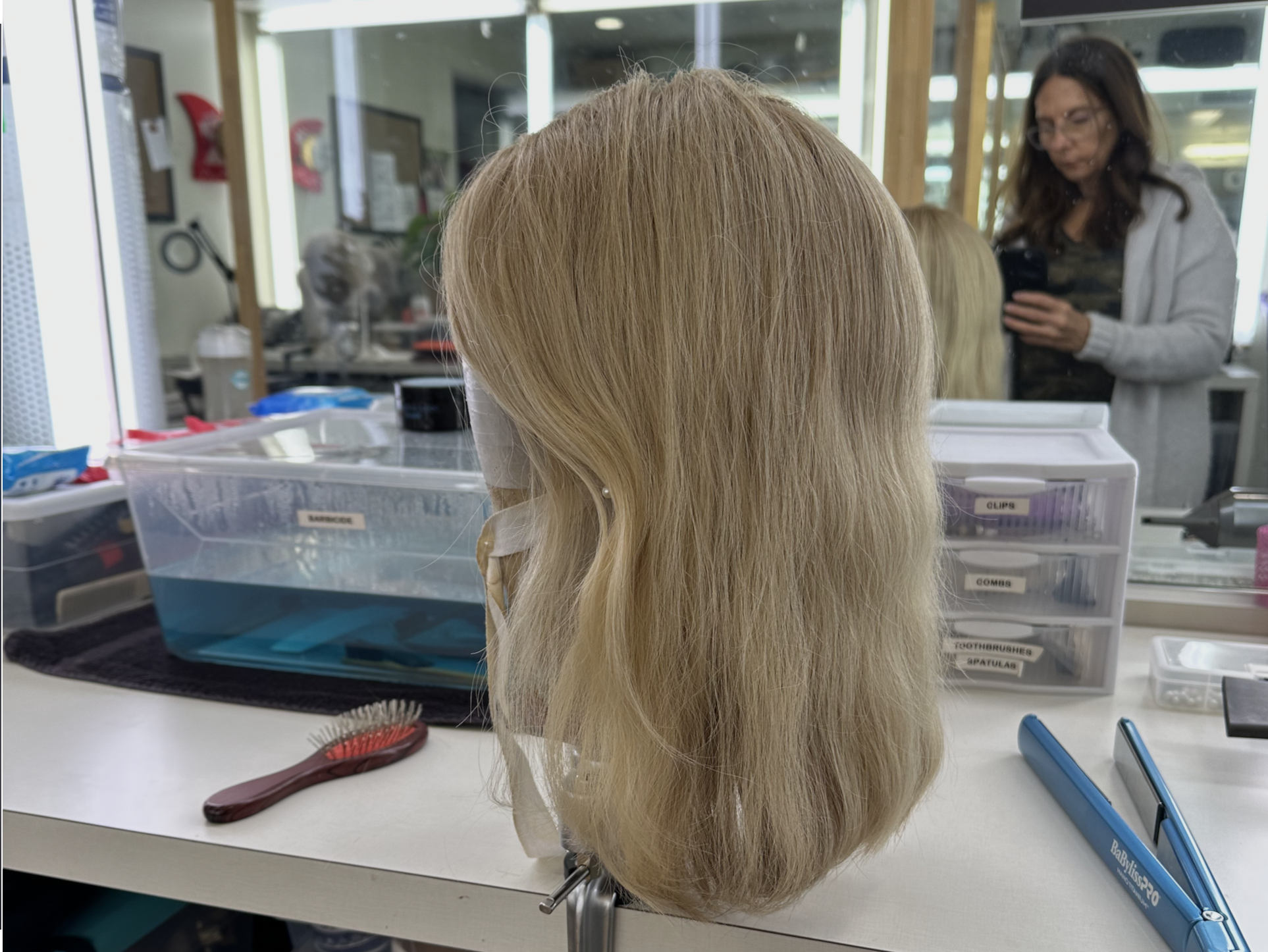 Custom specialty wig construction and detailing by Laura LaRocca