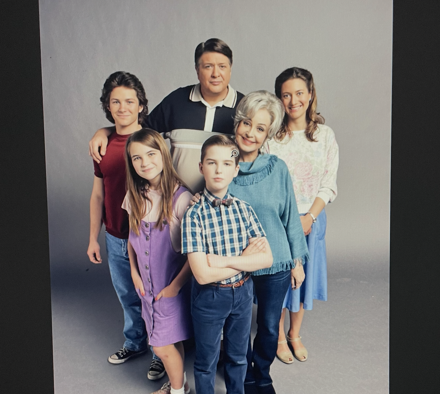 Young Sheldon cast photo shoot hair department led by Laura LaRocca